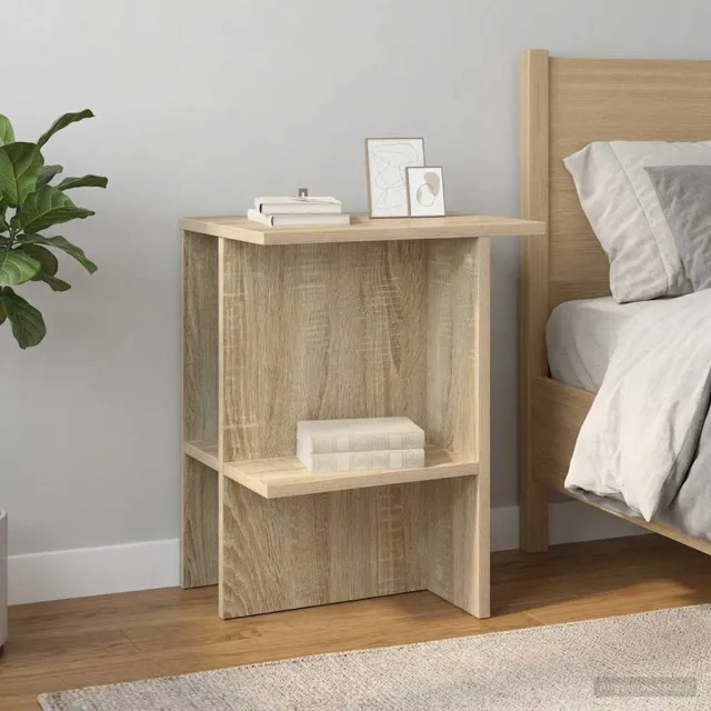vidaXL Salontafel 2 st Sonoma Eiken 40 x 30 x 49 cm Bewerkt hout, foto 2