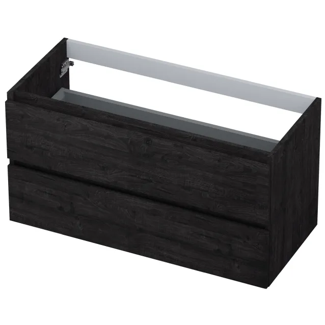 Ink onderkast greeploos met houten keerlijst grijs eiken Houtskool eiken