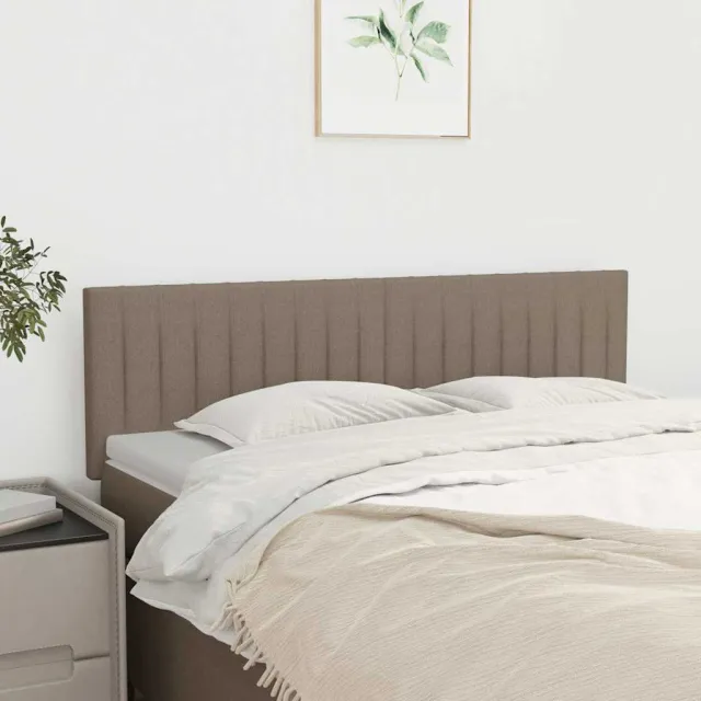 vidaXL Hoofdborden 144x5x78/88 cm stof taupe