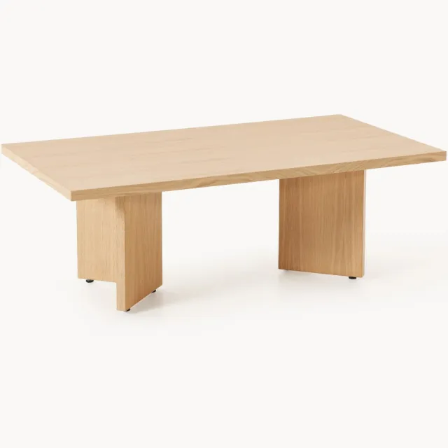 Westwing Collection Houten salontafel Toni Beige