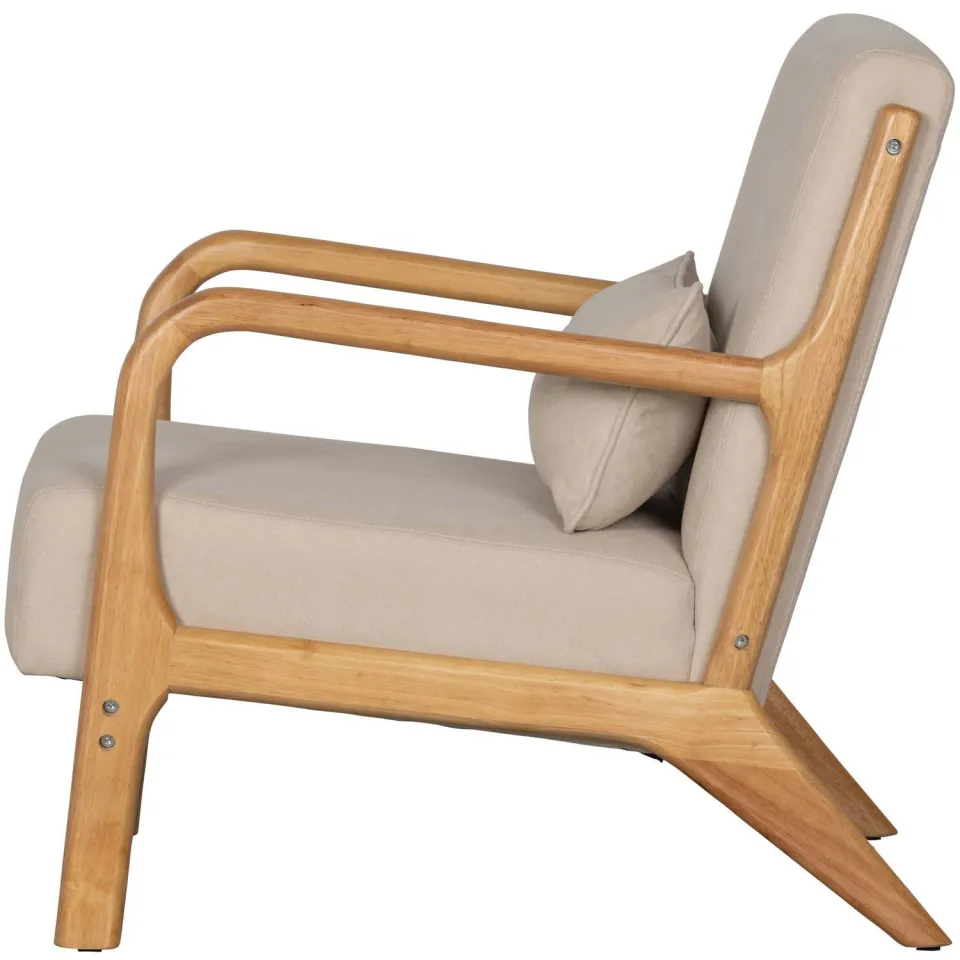 WOOOD Mark Fauteuil - Chenille - Zand - 75x67x82, foto 4