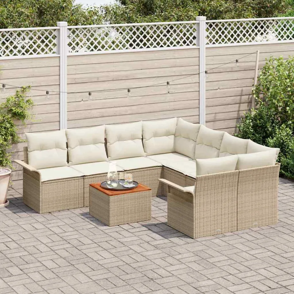 vidaXL 9 st Beige, foto 3