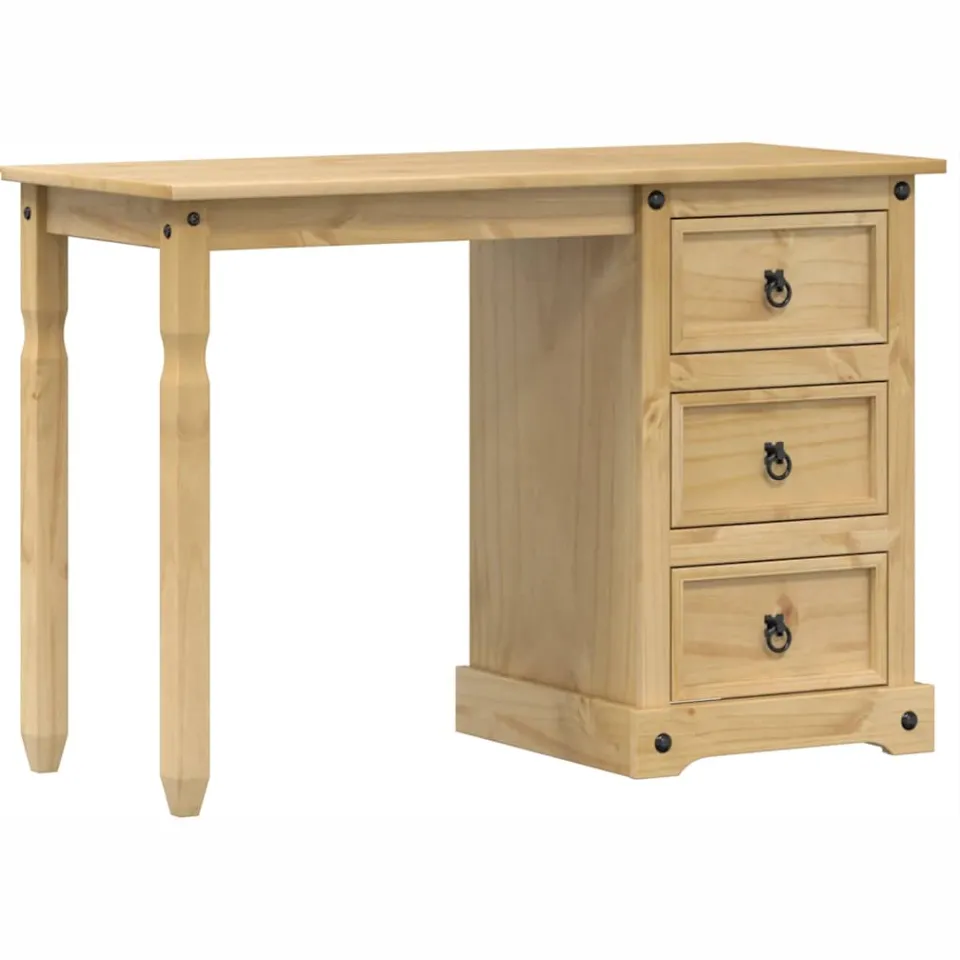 vidaXL Kaptafel Corona 110x47x75 cm massief grenenhout bruin, foto 3