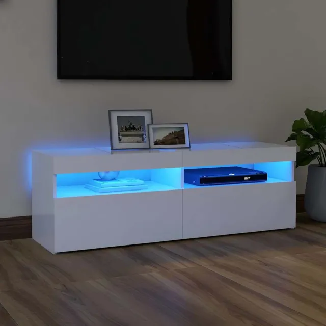 vidaXL Tv-meubel met LED-verlichting 120x35x40 cm wit, foto 2