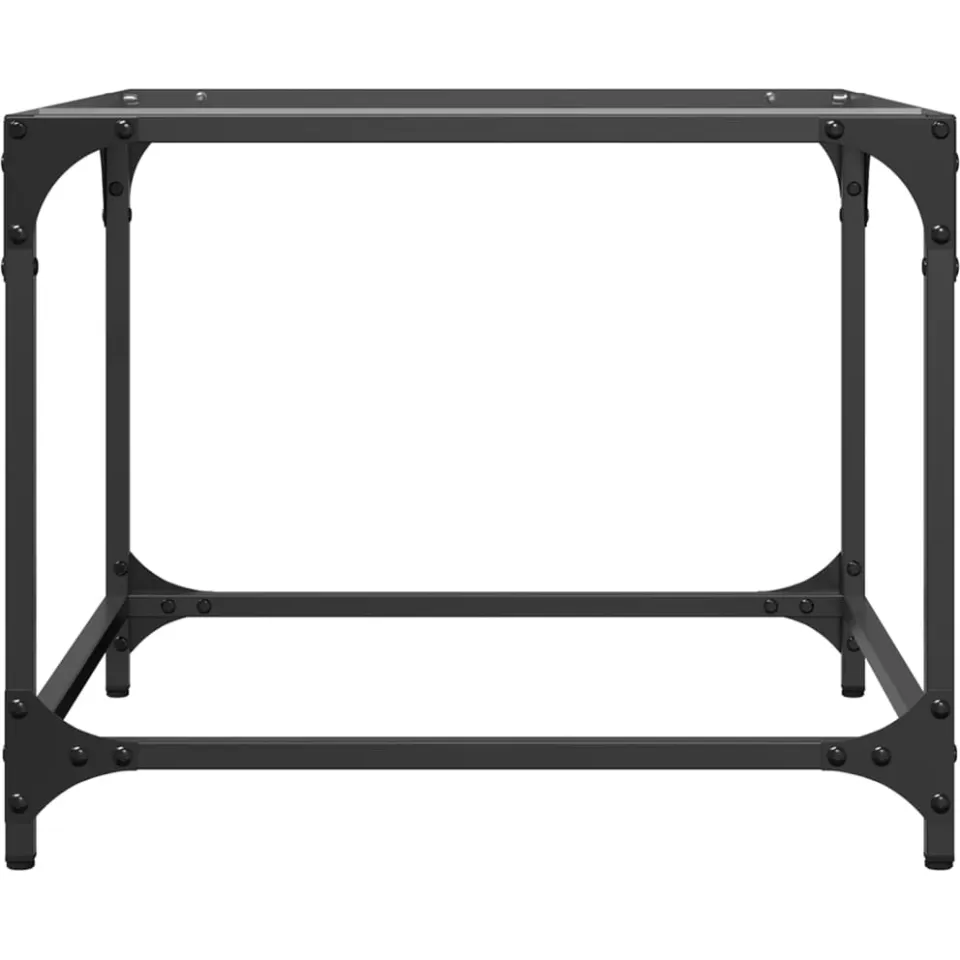 vidaXL Salontafels 2 st met transparant glazen blad 50x50x40 cm staal transparent
