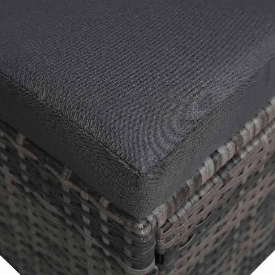 vidaXL 9-delige Loungeset met luifel poly rattan antraciet, foto 3
