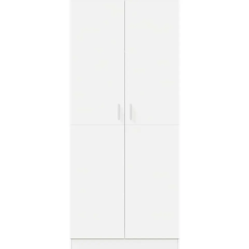 vidaXL Kledingkast 80x52x180 cm bewerkt hout wit