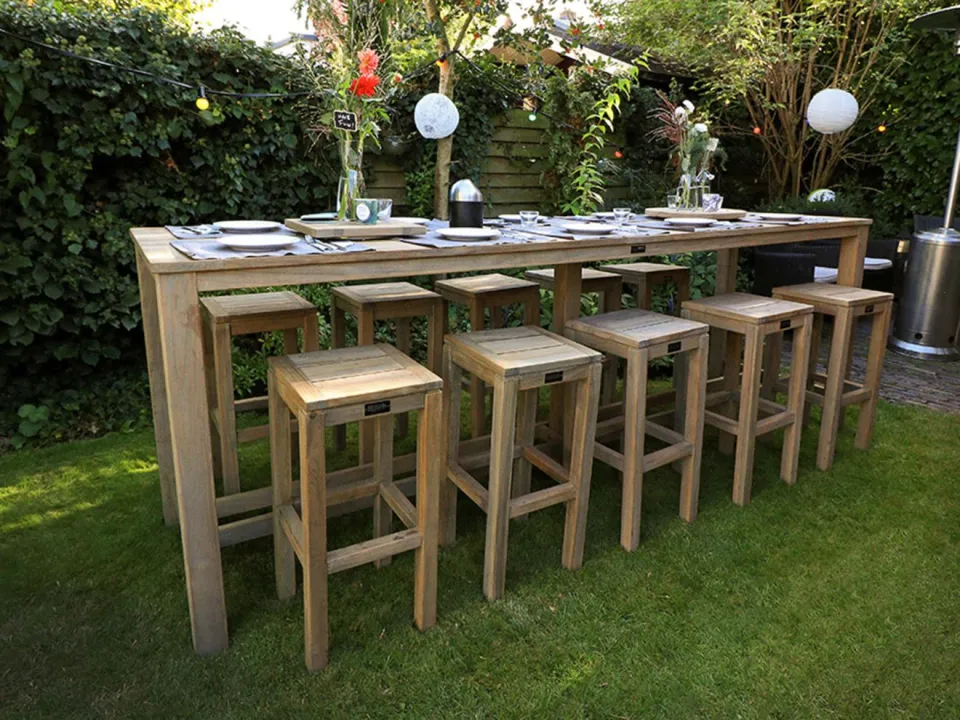 ROUGH Furniture ROUGH-X 300cm barset 11-delig bruin, foto 4