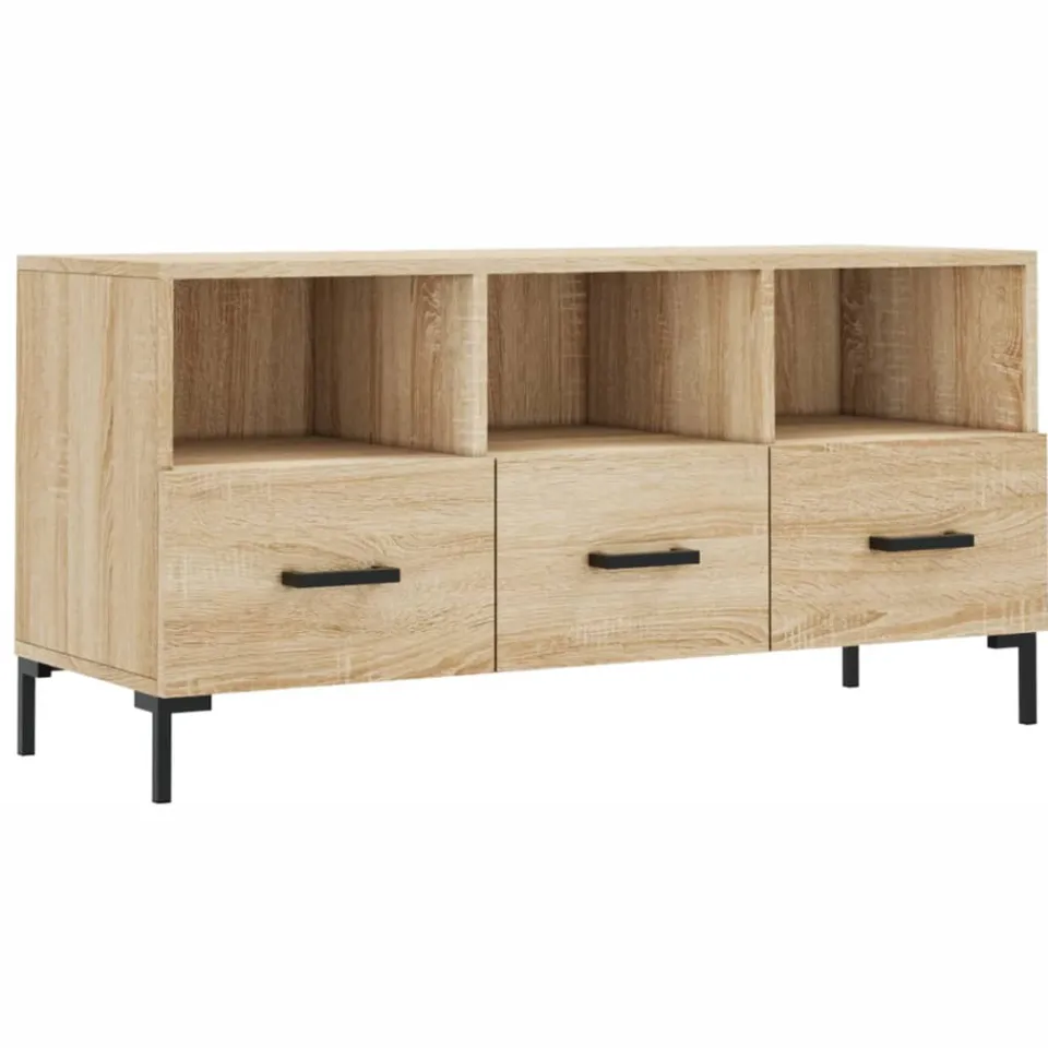 vidaXL Tv-meubel 102x36x50 cm bewerkt hout sonoma eikenkleurig, foto 3