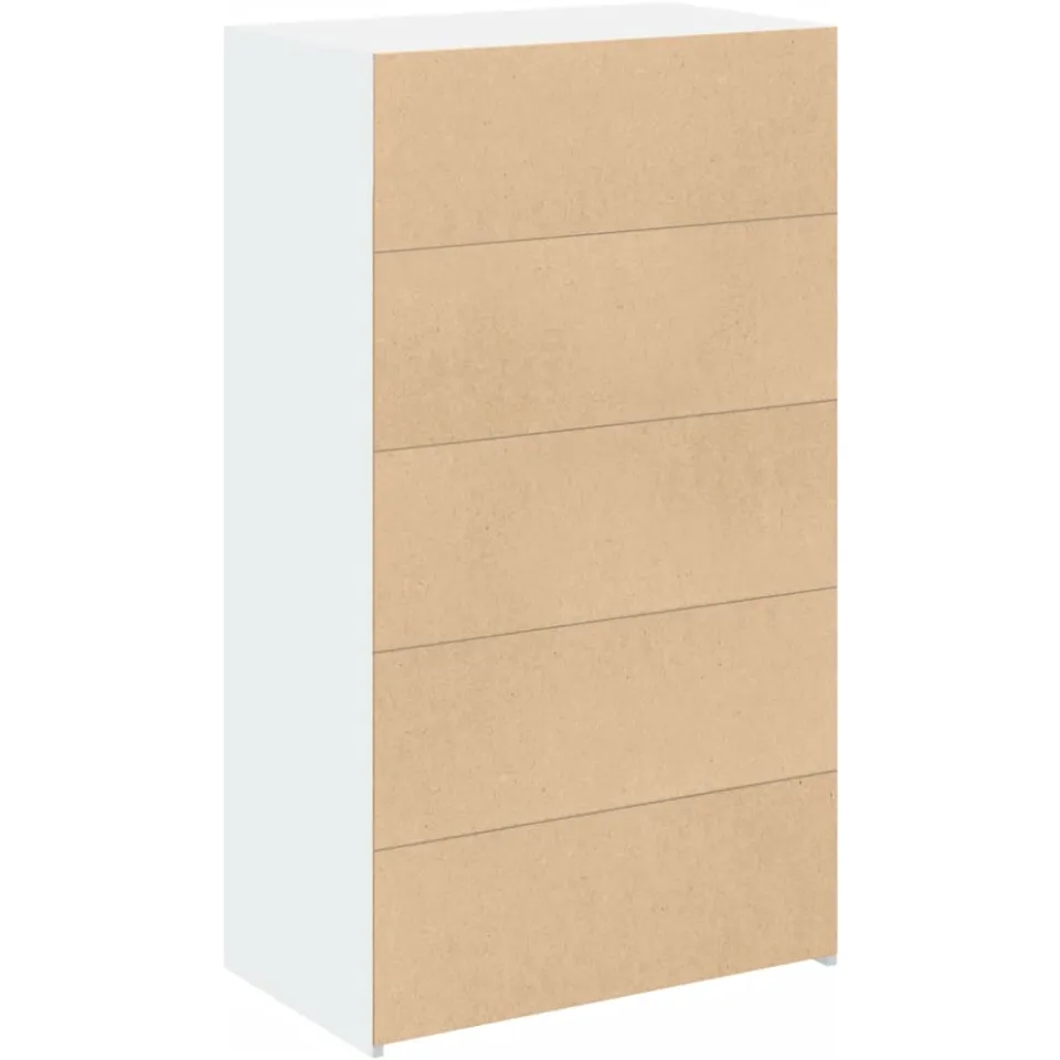 vidaXL Hoge kast 70x41x124 cm bewerkt hout wit, foto 4