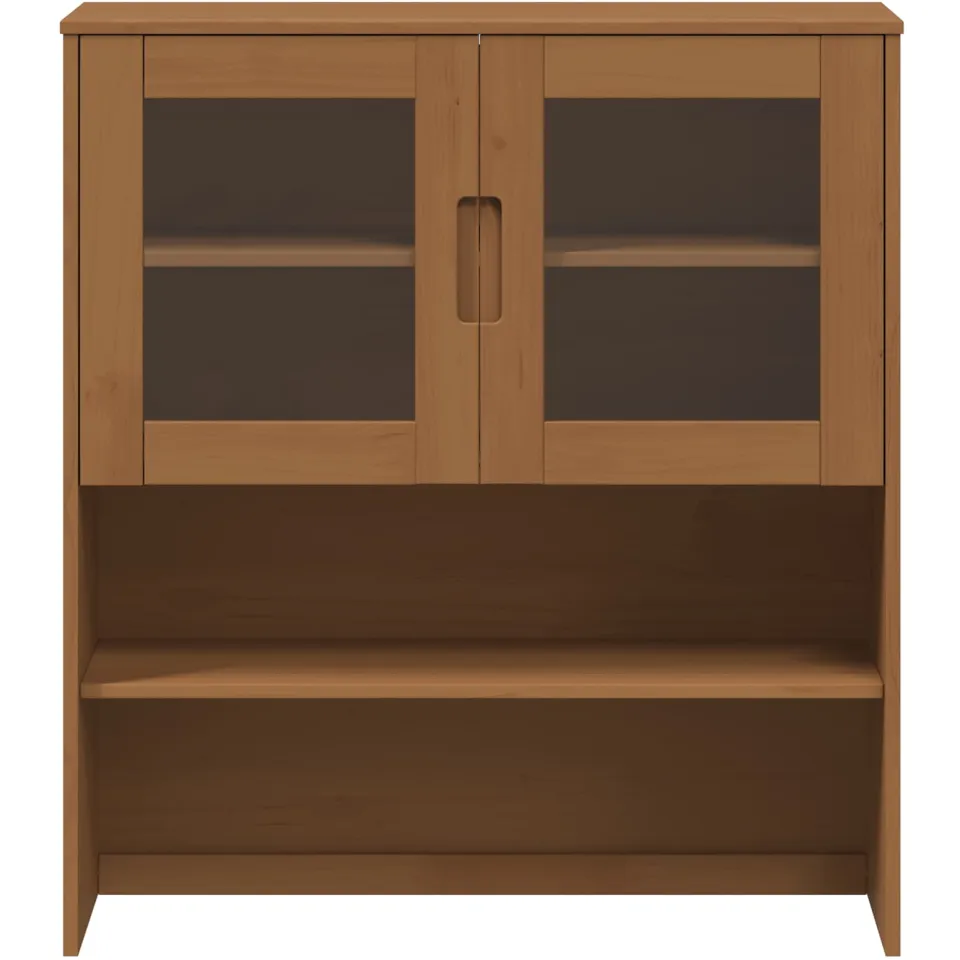 vidaXL Hutch MOLDE Caramel 90 x 35 x 100 cm Massief grenenhout bruin, foto 4