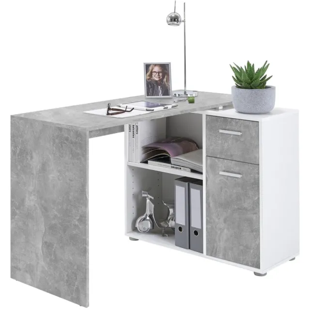 Bureau Atlas Beton Grijs | Wit
