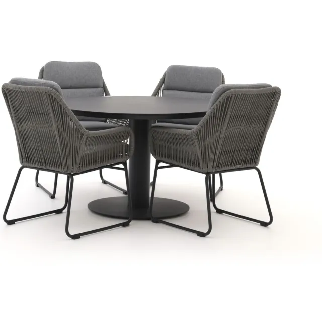 Intenso Furniture Intenso Isorella/La Fonte ø 120cm dining tuinset 5-delig Grijs