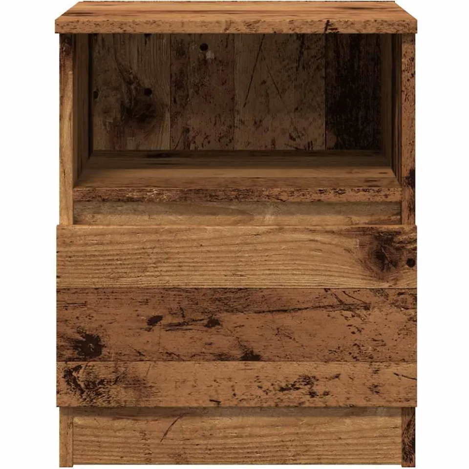 vidaXL Nachtkastjes 2 st 40x40x50 cm bewerkt hout oud houtkleurig bruin, foto 4