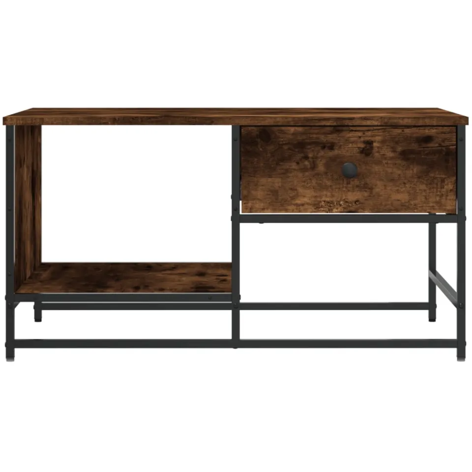 vidaXL Salontafel 85,5x51x45 cm bewerkt hout gerookt eikenkleurig, foto 3