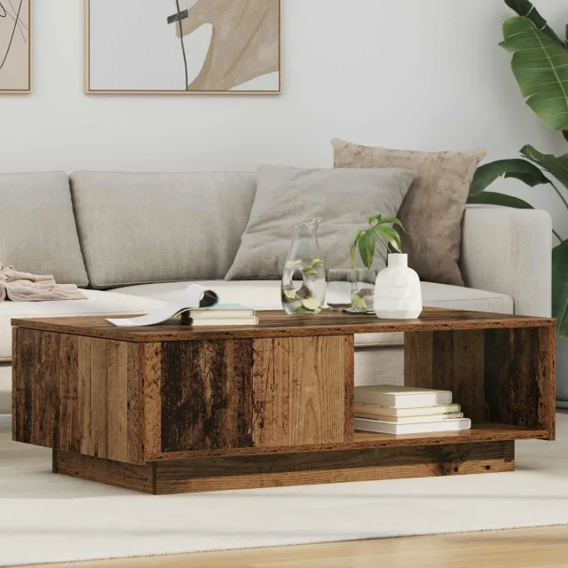 vidaXL Salontafel Oudhout 95 x 55 x 31 cm Bewerkt hout Bruin