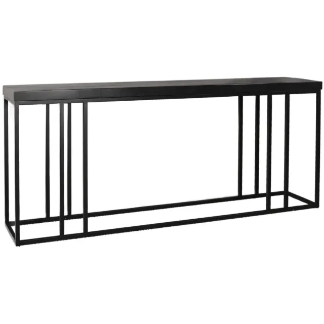 Lizzely Garden & Living Bijzettafel 180cm duurzaam mangohout Don zwart industrieel side table