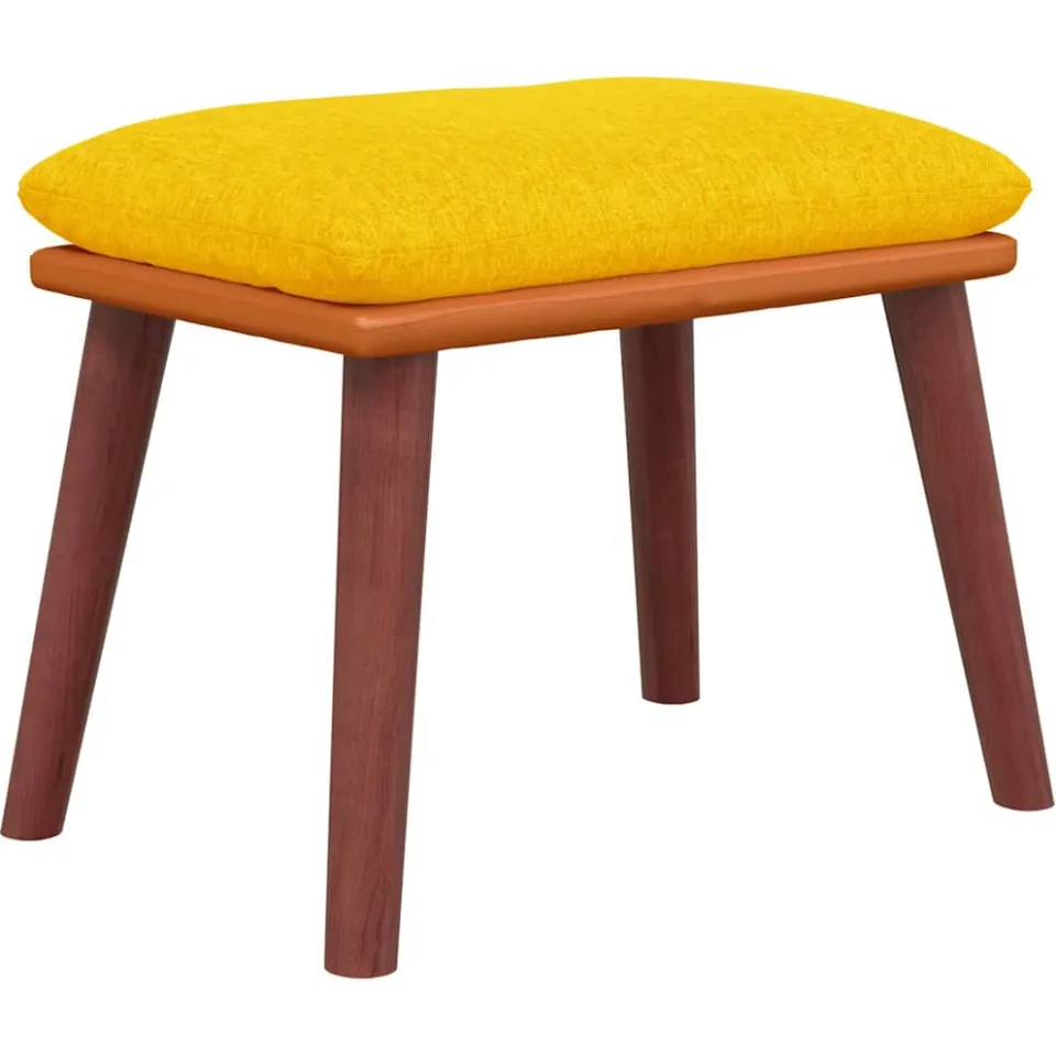 vidaXL Voetenbank 45x29,5x35 cm stof en kunstleer mosterdgeel, foto 3
