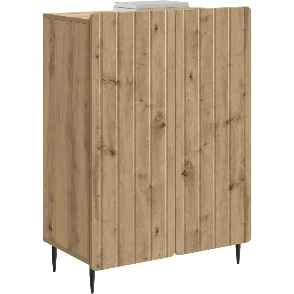 vidaXL Dressoir Artisanaal eiken 66 x 34,5 x 92 cm Bewerkt hout Bruin
