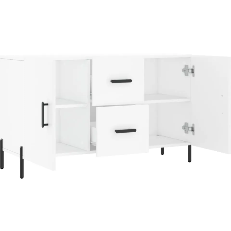 vidaXL Dressoir 100x36x60 cm bewerkt hout wit, foto 3