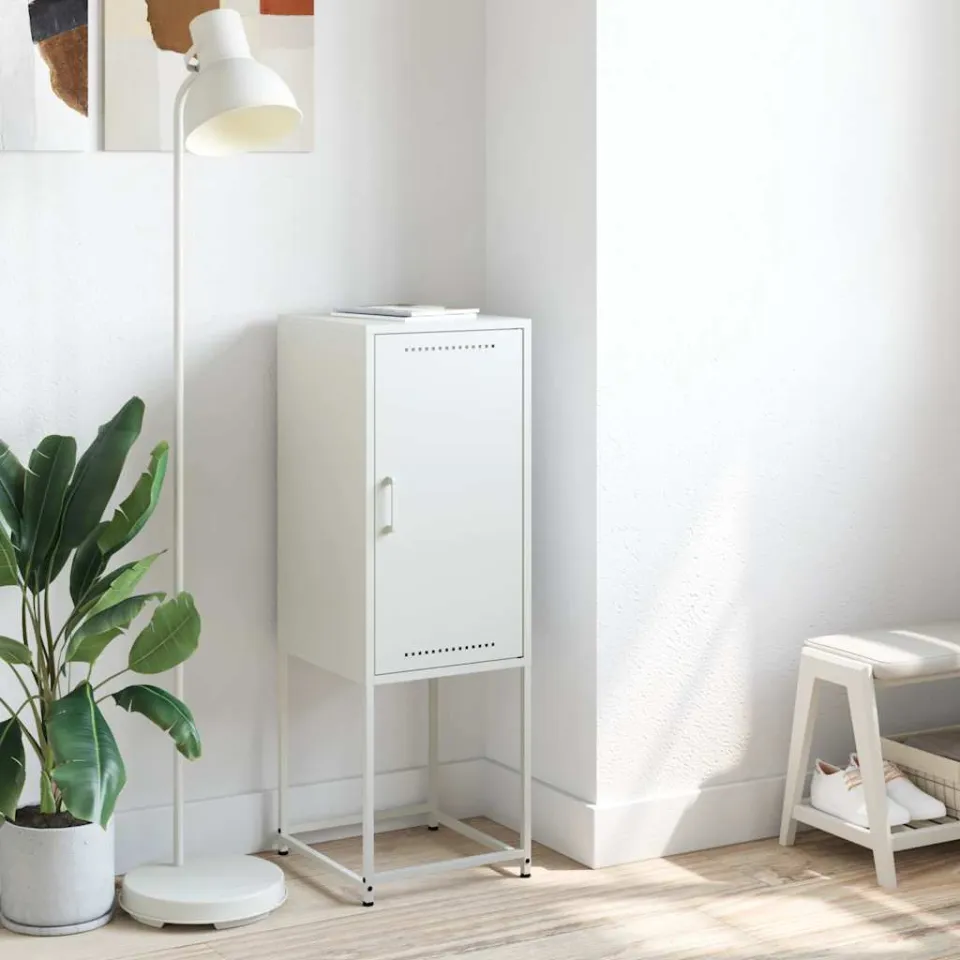 vidaXL Hoge kast 36x39x107 cm staal wit, foto 3