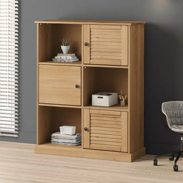 vidaXL Boekenkast VIGO 90x35x114,5 cm massief grenenhout bruin, foto 2