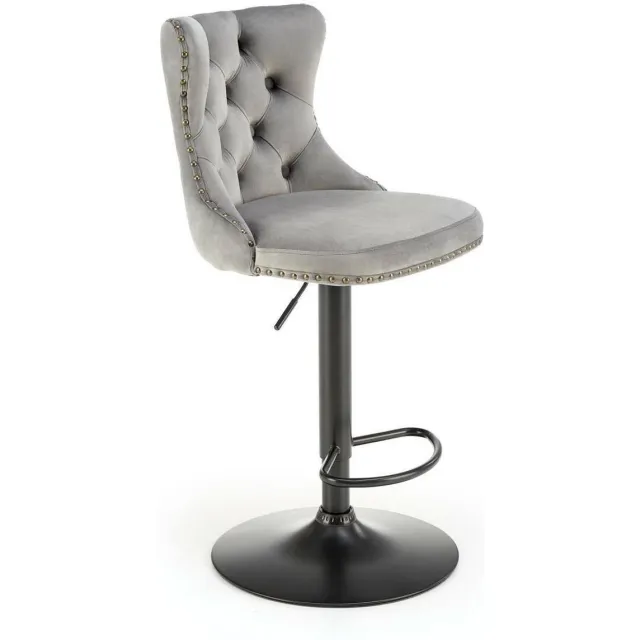 Intesi Charlotte Hocker - Stijlvol Velours met Hoogteverstelling Grey