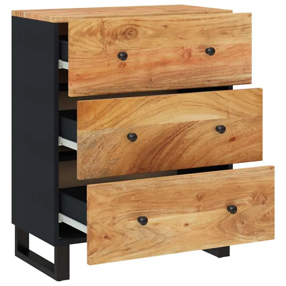 vidaXL Dressoir 60x33x75 cm massief acaciahout bruin, foto 4