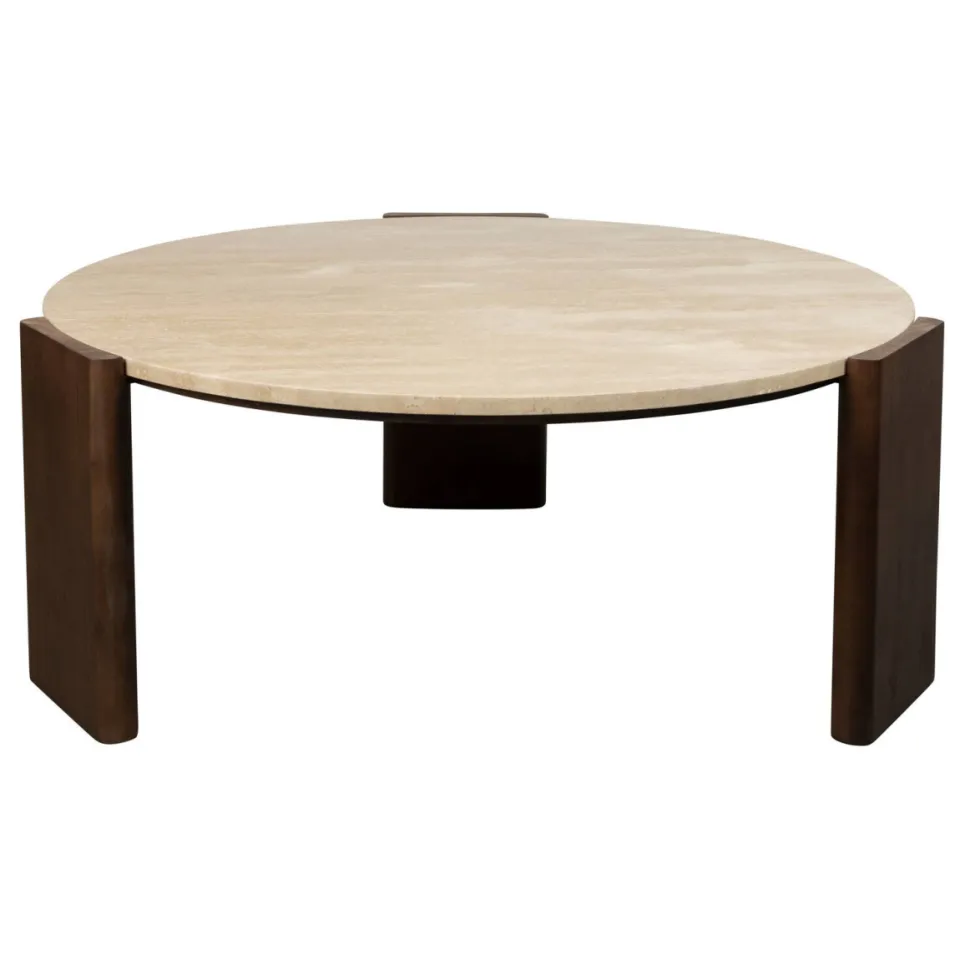 Dutchbone Valcour Salontafel Rond Bruin, foto 2