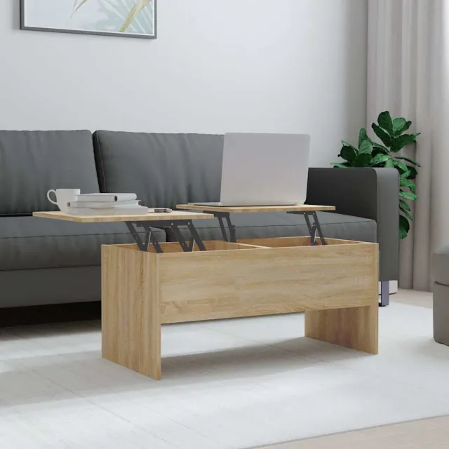 vidaXL Salontafel 102x50,5x46,5 cm bewerkt hout sonoma eikenkleurig, foto 2