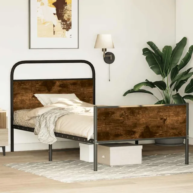 vidaXL Bedframe zonder matras bewerkt hout sonoma eikenkleur 100x200cm