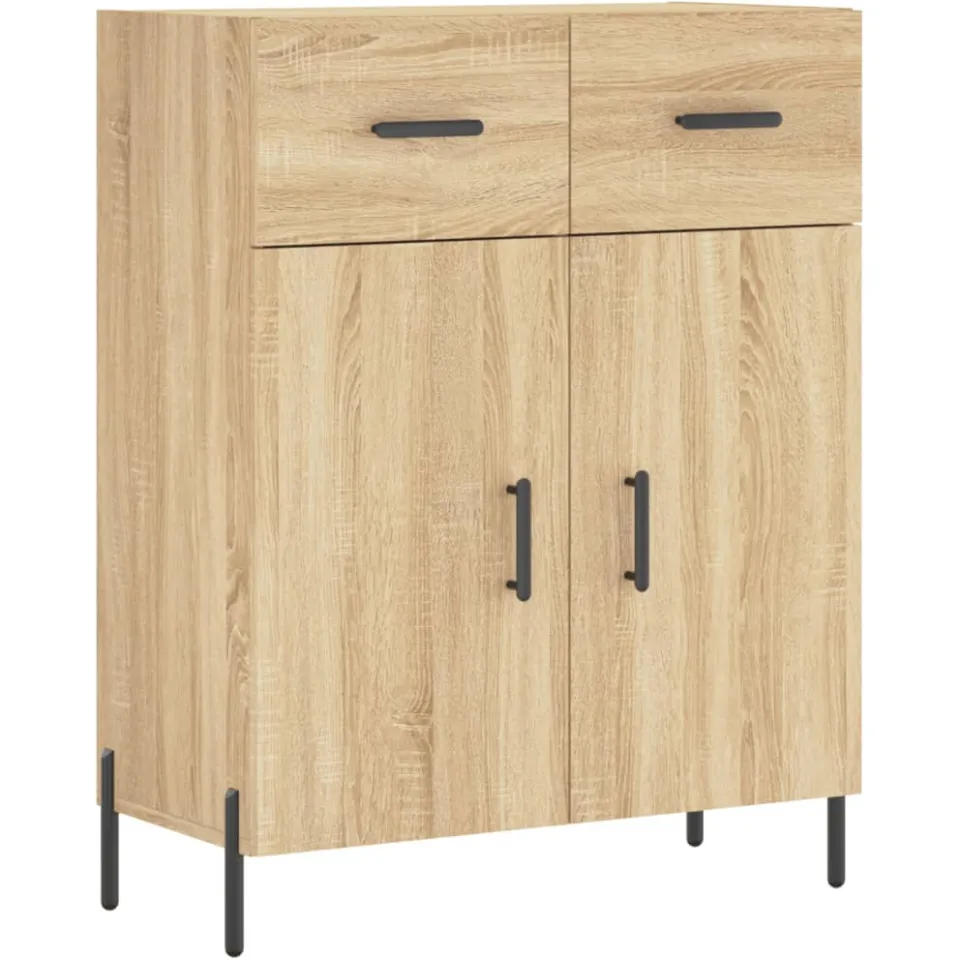 vidaXL Dressoir 69,5x34x90 cm bewerkt hout sonoma eikenkleurig, foto 3
