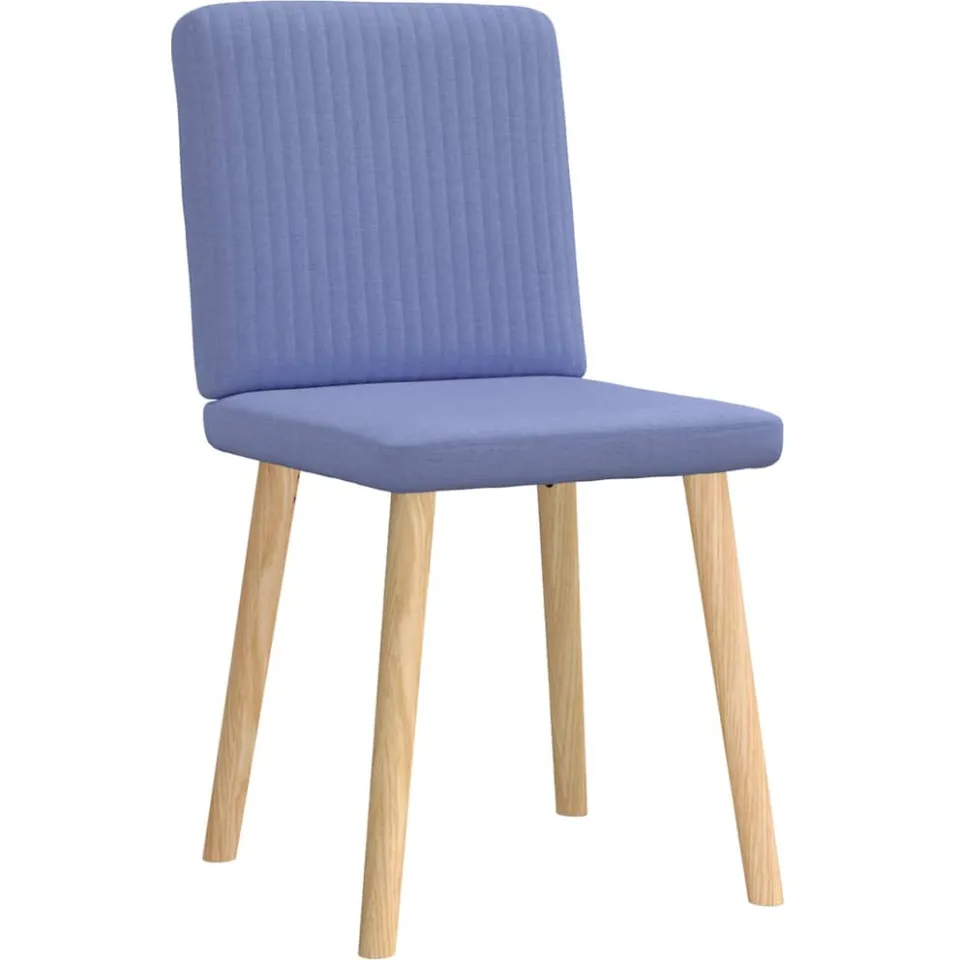 vidaXL Eetkamerstoelen 2 st stof jeansblauw