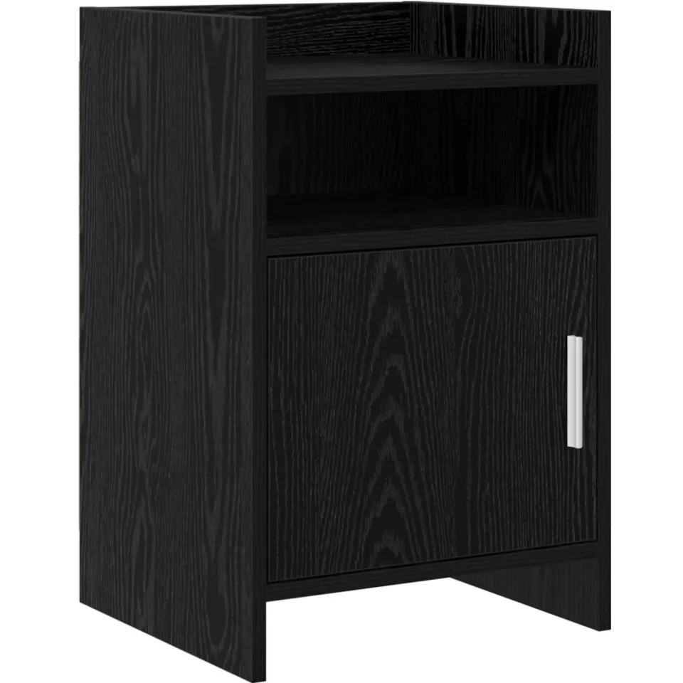 vidaXL Nachtkastjes Zwart eiken 40 x 36 x 60 cm Bewerkt hout, foto 3