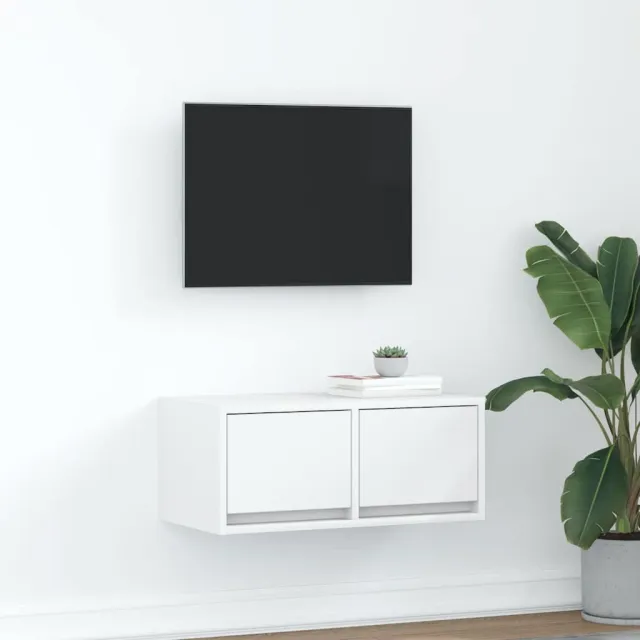 vidaXL Tv-meubel 60x31x25,5 cm bewerkt hout wit, foto 2