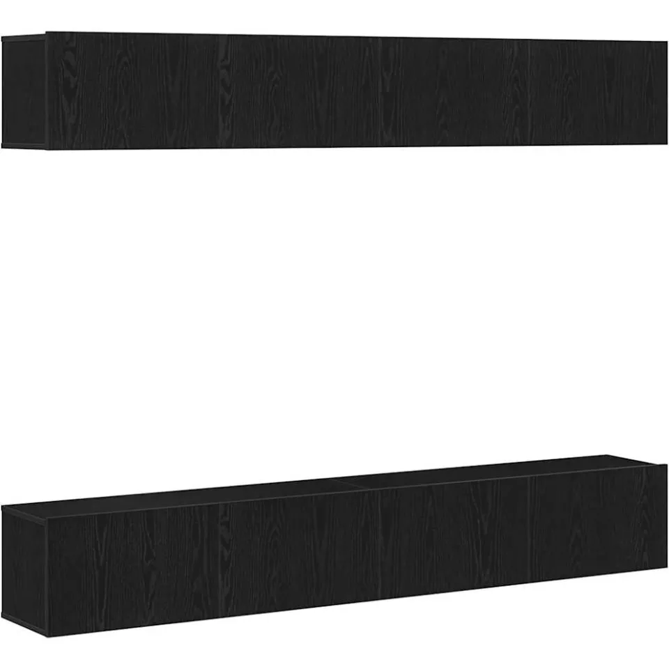 vidaXL Tv-meubelset 4 st 100 x 30 x 30 cm Zwart Eiken, foto 3