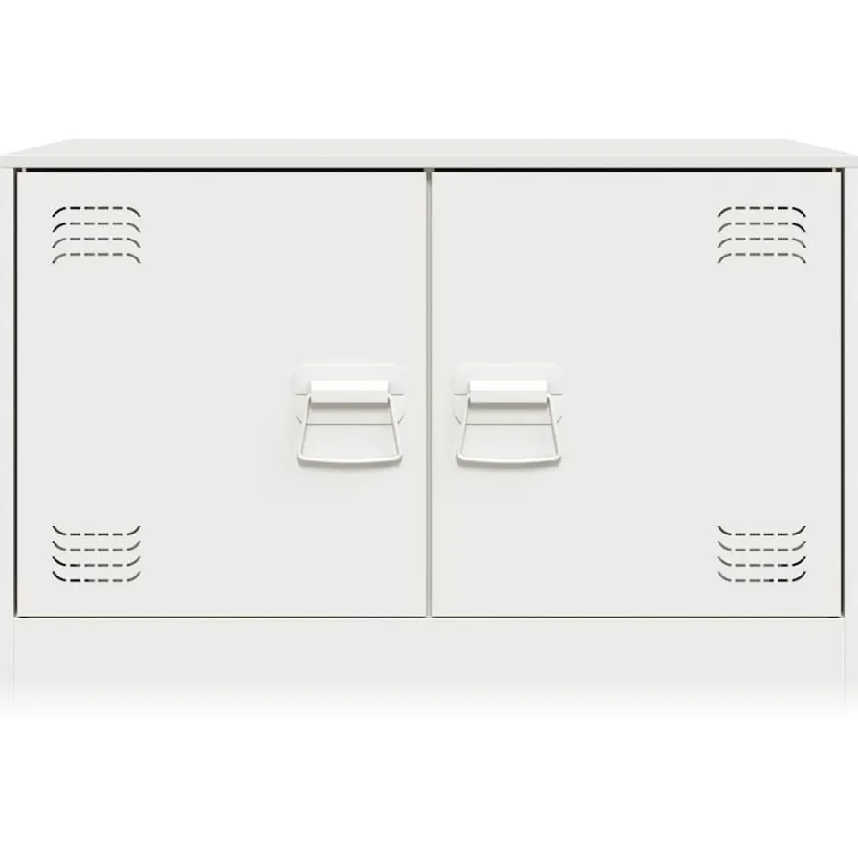 vidaXL Tv-meubel 67x39x44 cm staal wit, foto 4