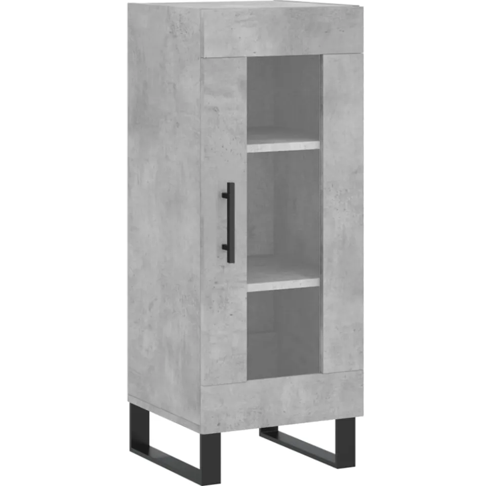 vidaXL Dressoir 34,5x34x90 cm bewerkt hout betongrijs grijs, foto 3