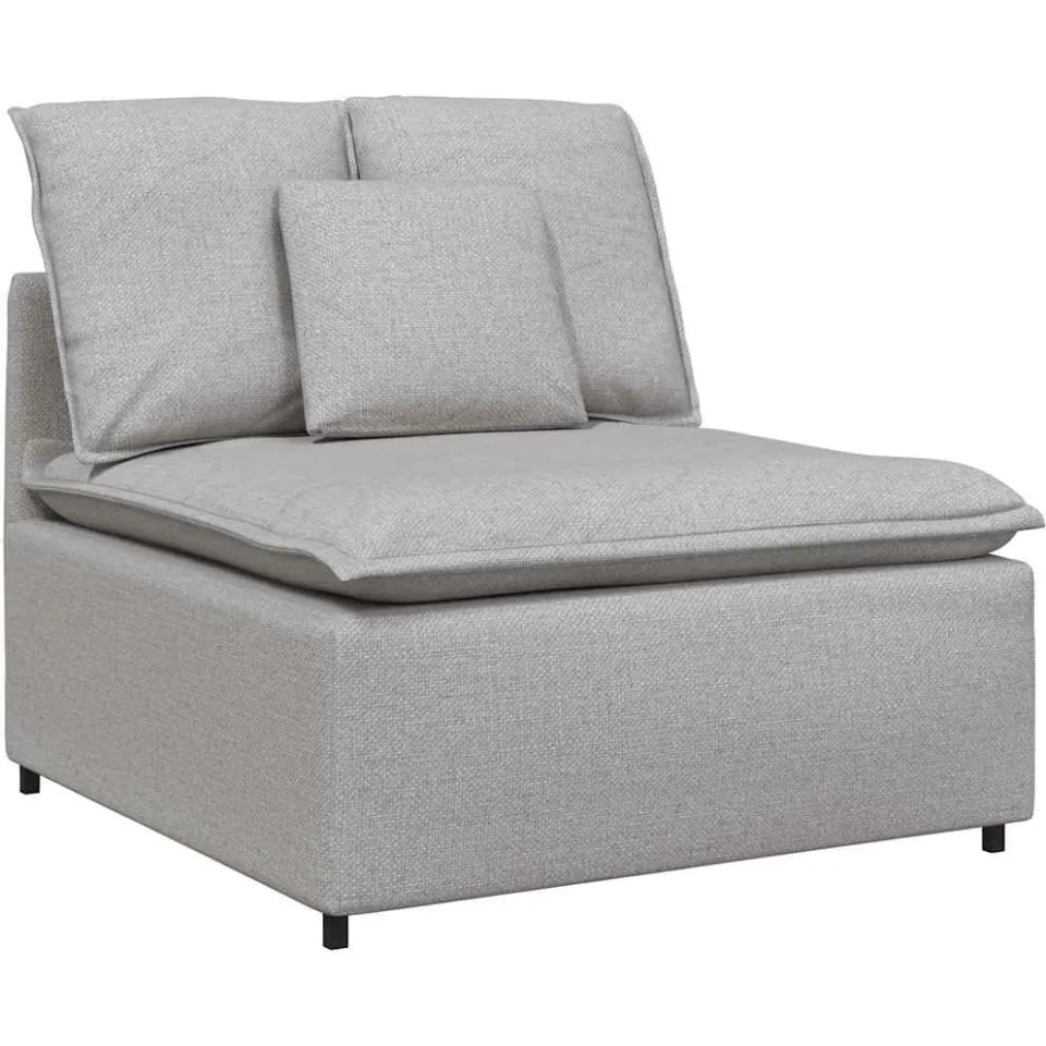 vidaXL Modulaire bank met kussens stof wolk grijs, foto 4