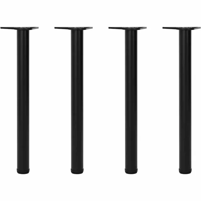 vidaXL Tafelpoten in hoogte verstelbaar zwart 710 mm 4 st