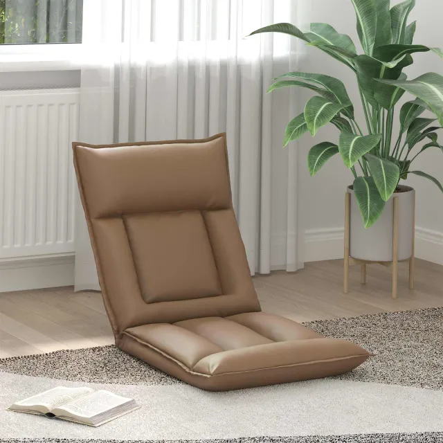 vidaXL Verstelbare vlo stoelen Cappuccino Kunstleer Bruin