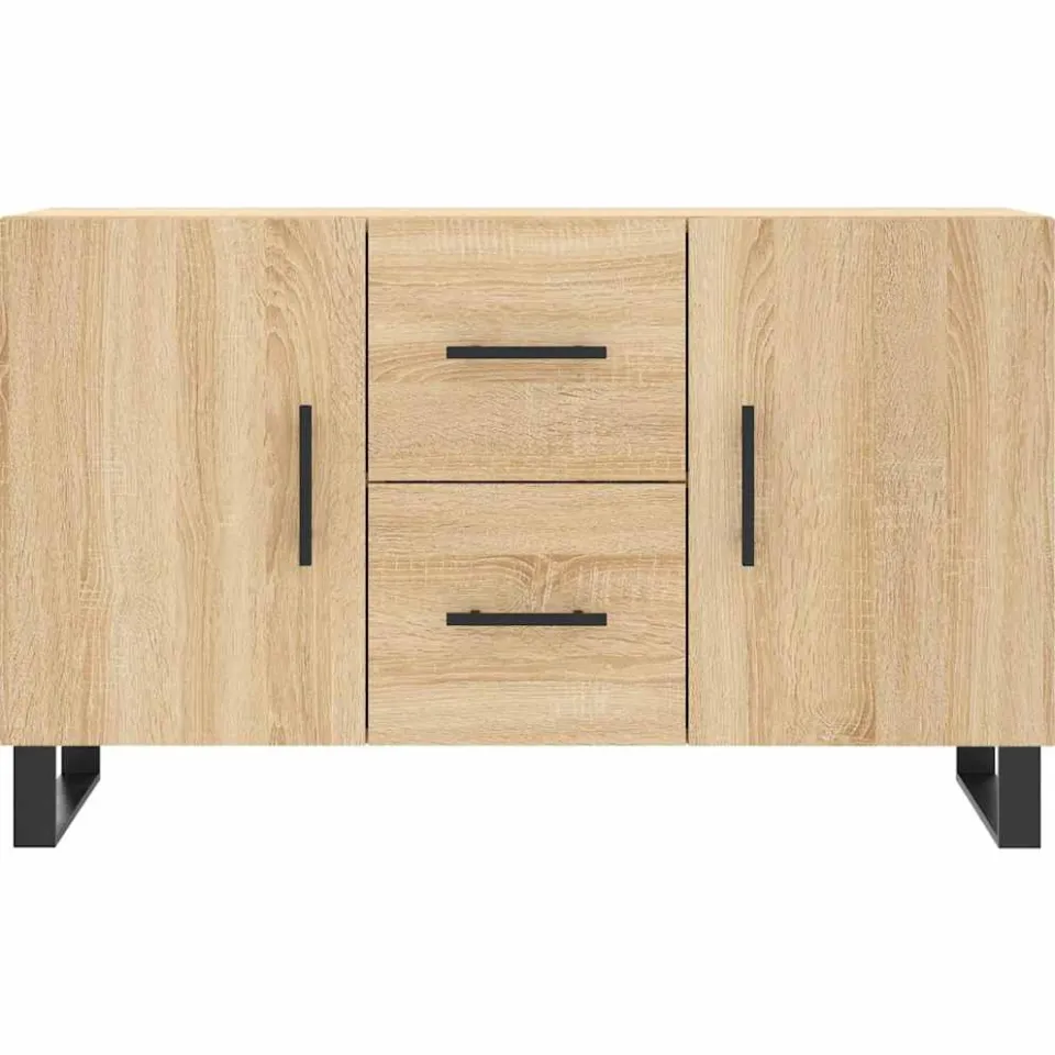 vidaXL Dressoir 100x36x60 cm bewerkt hout sonoma eikenkleurig, foto 4