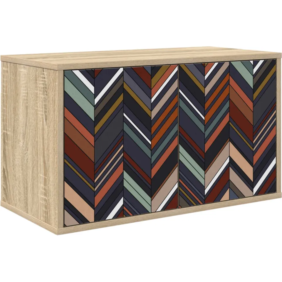 vidaXL Wandgemonteerd tv-meubel OMMEN 69 x 33 x 40 cm Sonoma Eiken, foto 3