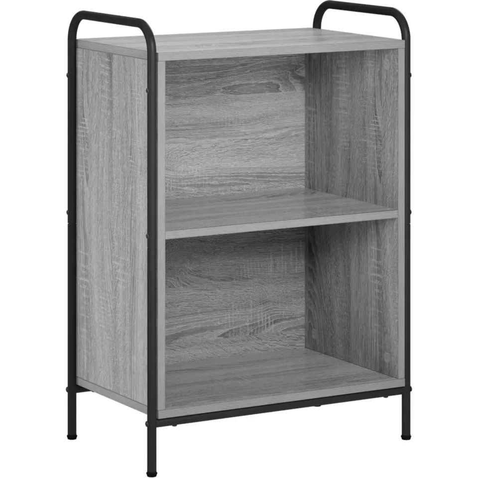 vidaXL Boekenkast 55,5 x 33 x 174 cm Bewerkt hout Grijs Sonoma, foto 3