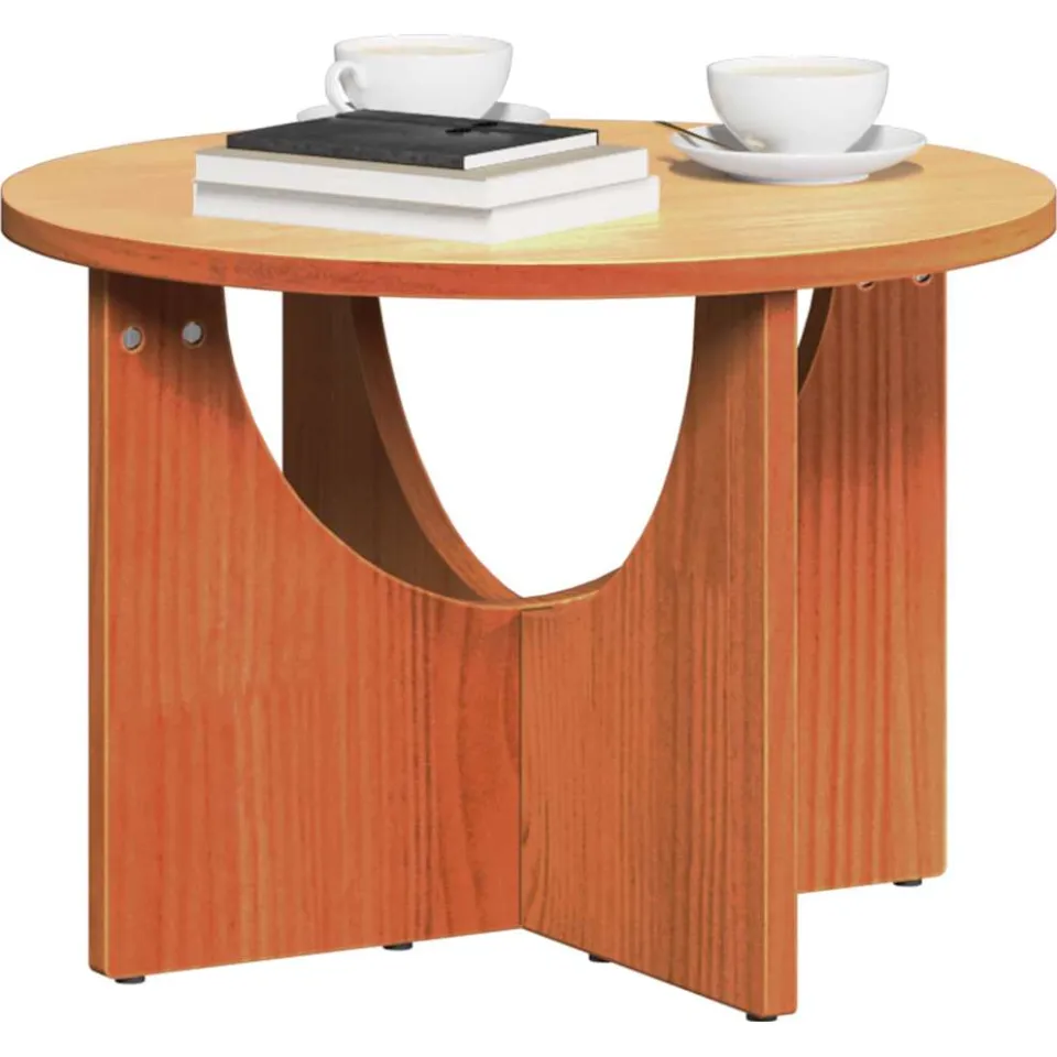 vidaXL Salontafel Wasbruin 50 x 50 x 35 cm Massief grenenhout