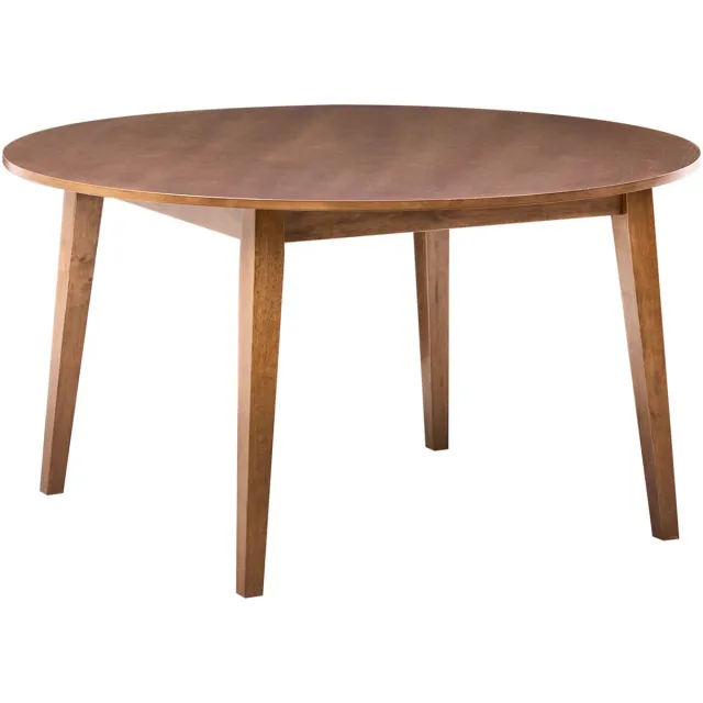 Beliani HUNTLEY - Eettafel - Donkerhout - 140 cm - MDF Bruin