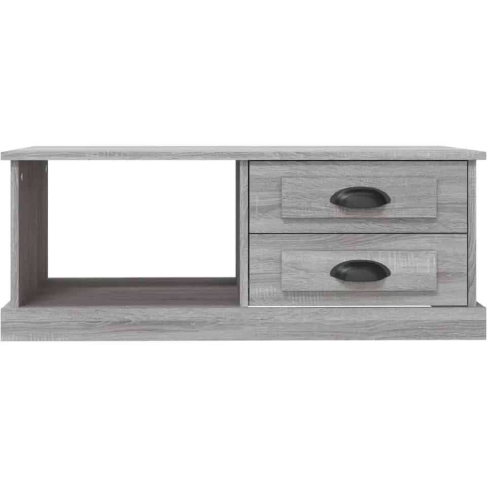 vidaXL Salontafel 90x50x35 cm bewerkt hout grijs sonoma eikenkleurig, foto 3
