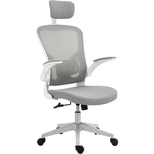 Vinscetto Vinsetto bureaustoel - ergonomisch - met dikke vulling - grijs