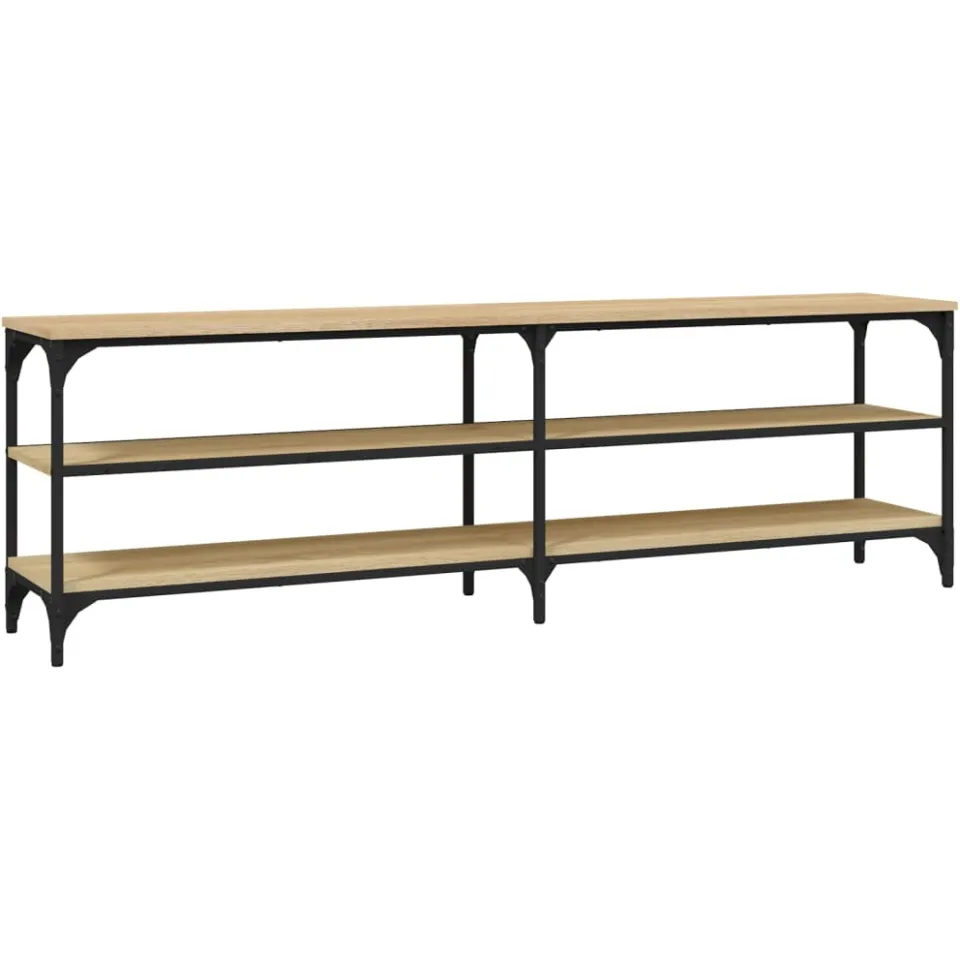 vidaXL Tv-meubel 160x30x50 cm bewerkt hout sonoma eikenkleurig Bruin