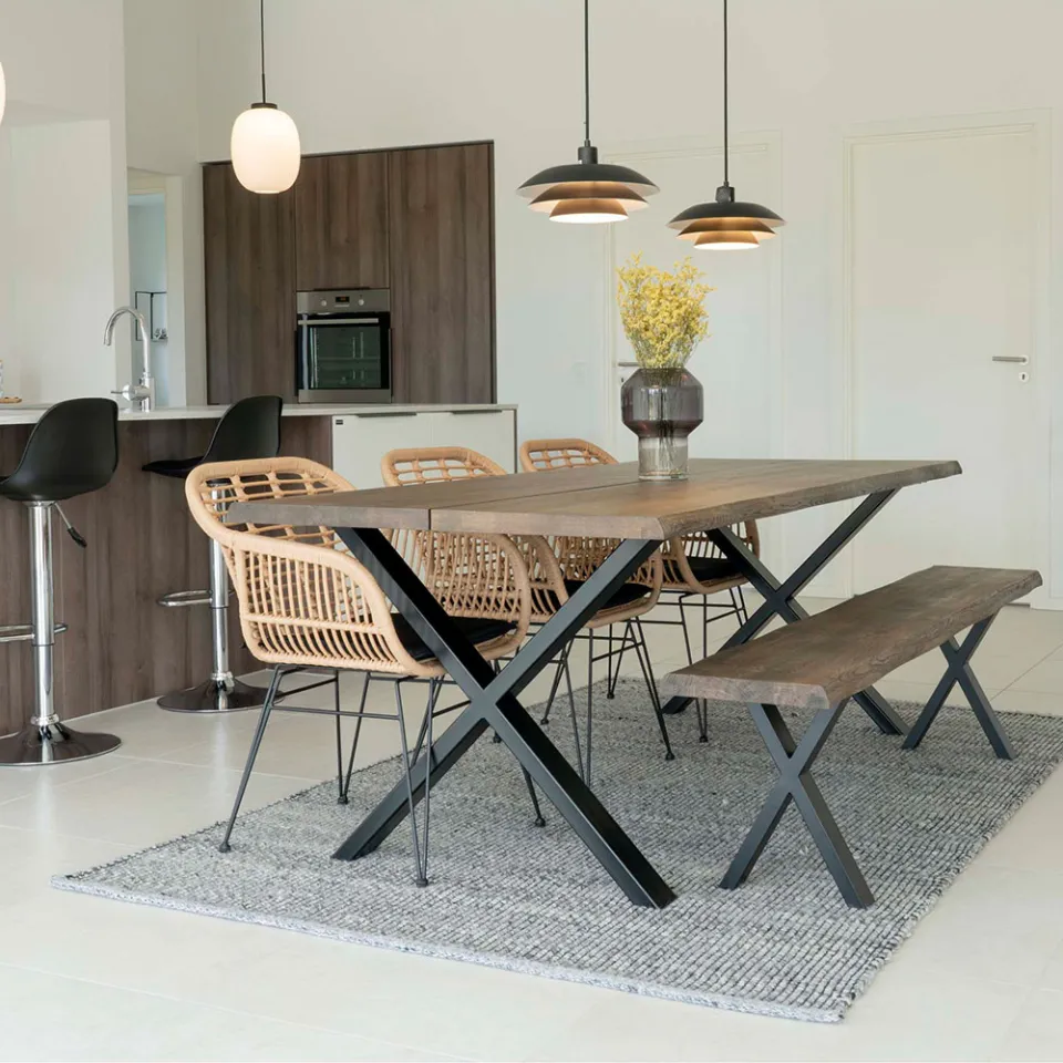 Artichok Fendi eikenhouten eettafel bruin - 200 x 95 cm, foto 5